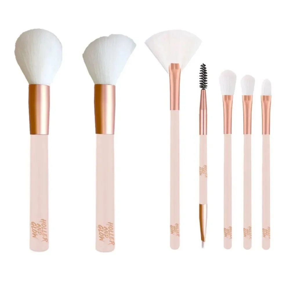 NWT! Blend It Out 7-Piece Makeup Brush Set by Holler and Glow